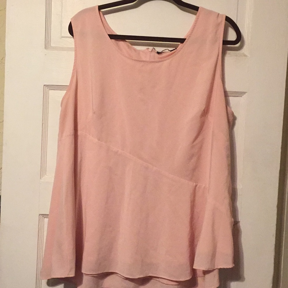 Isabel & Alice Light Pink fancy tank top shell 1X